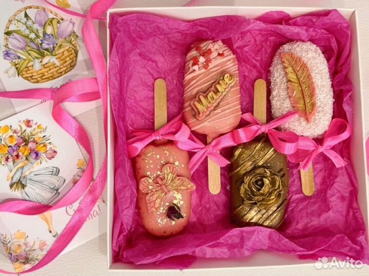 Эскимо пирожное,кейк-попсы, на праздники