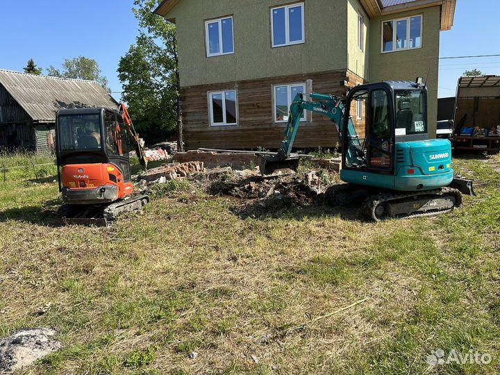 Гидромолот Услуги мини-экскаватора