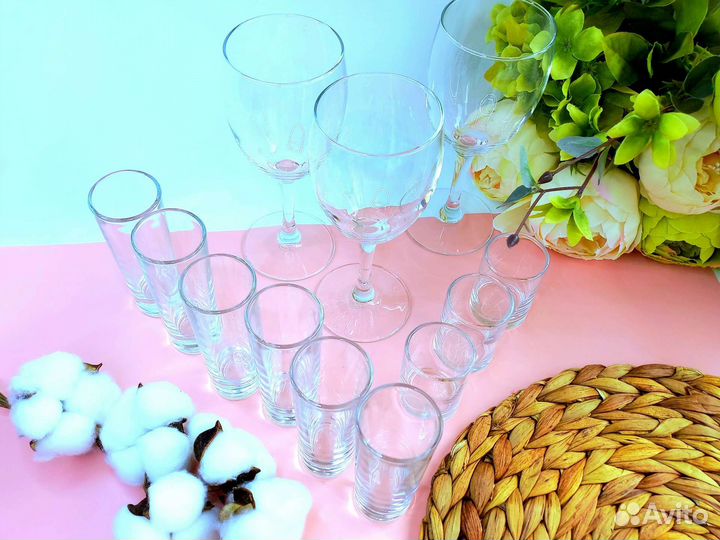 Посуда для напитков бокалы стопки рюмки