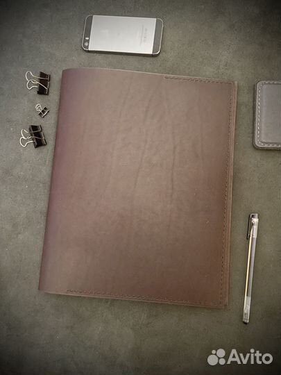 Кожаная Тетрадь А4 на кольцах