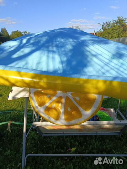 Детский надувной бассейн с горкой бу