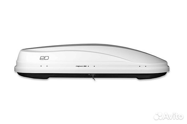 Бокс на крышу Евродеталь 390 белый глянец 