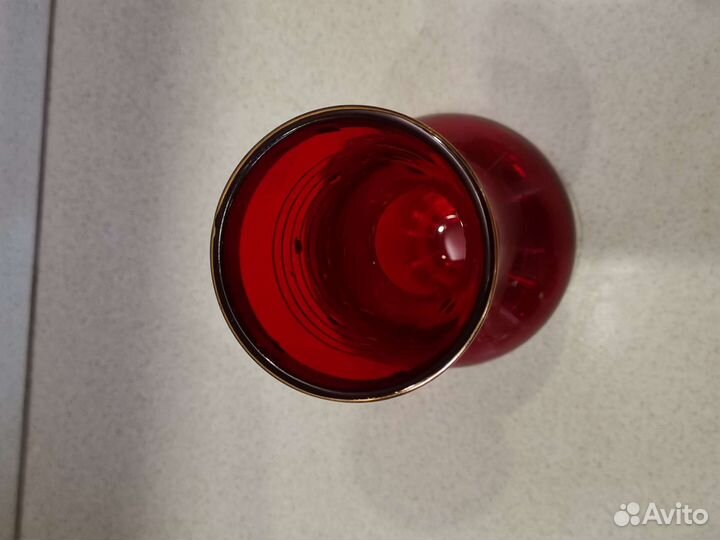 Ваза рубиновое стекло