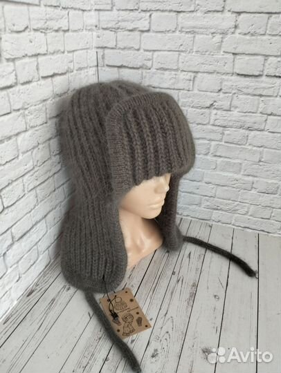 Шапка ушанка пух норки