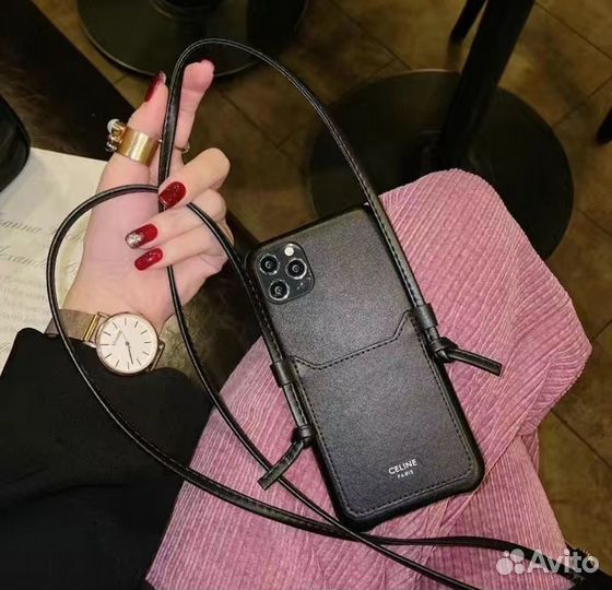 Кейс чехол для iPhone 13 celine кожа