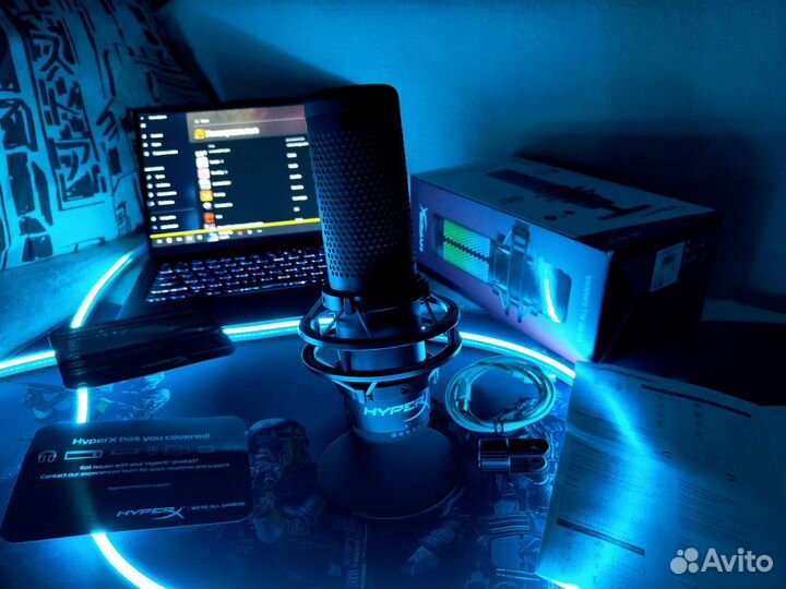 Микрофон hyperx QuadCast S (USB, RGB подсветка)