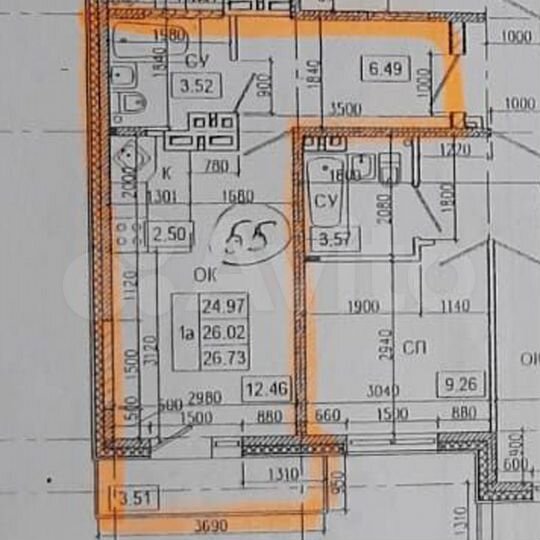 Квартира-студия, 27 м², 8/9 эт.