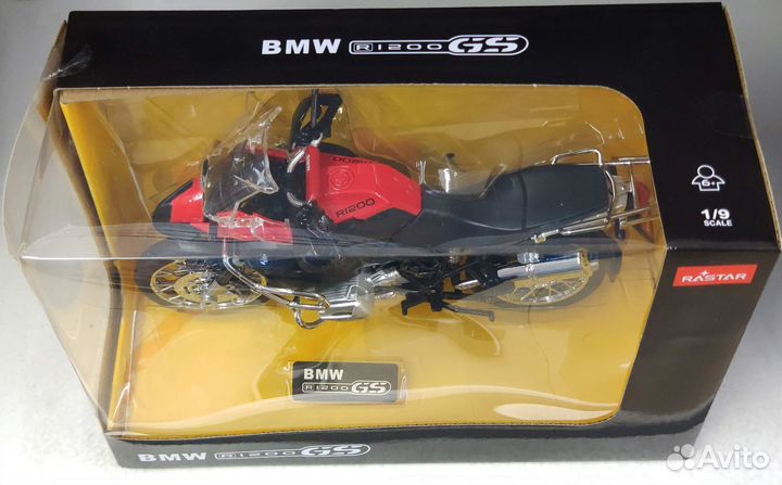 Новый мотоцикл BMW Красный Rastar 1:9