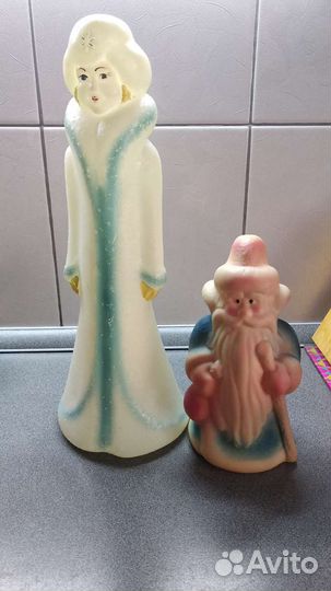 Игрушки Дед мороз и снегурочка. СССР