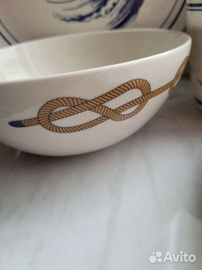 Тарелки новые, морские, Дулево