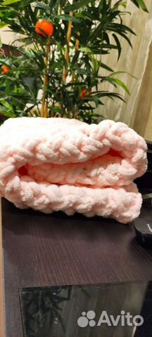 Плед детский вязаный ручная работа
