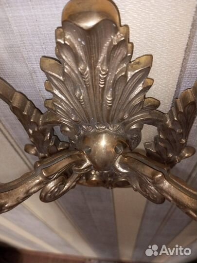 Старинная двухрожковая бра