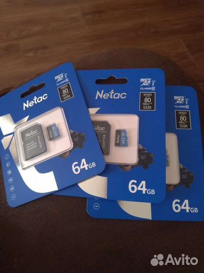 Новая Карта памяти MicroSD 64 gb Netac