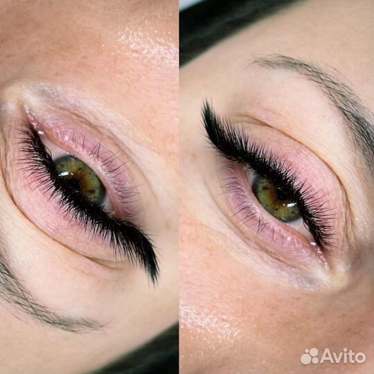 Наращивание ресниц, ламинирование ресниц бровей