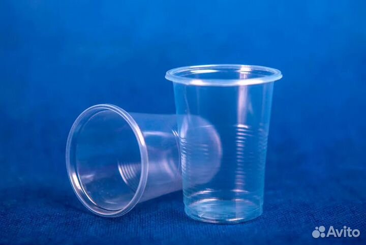 Стакан 200мл прозрачный одноразовый