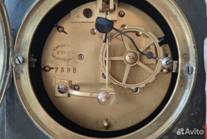 Часы каминные бронзовые Le Roy & Fils