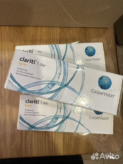 Линзы однодневные clariti 1 day toric