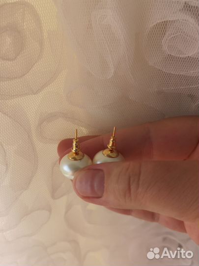 Серьги жемчуг YSL