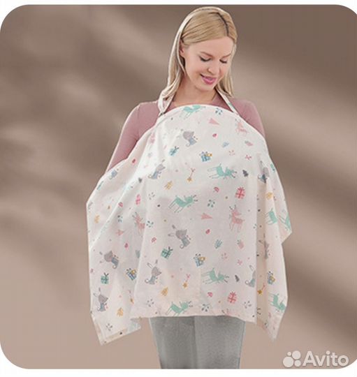 Хлопковая накидка для кормления