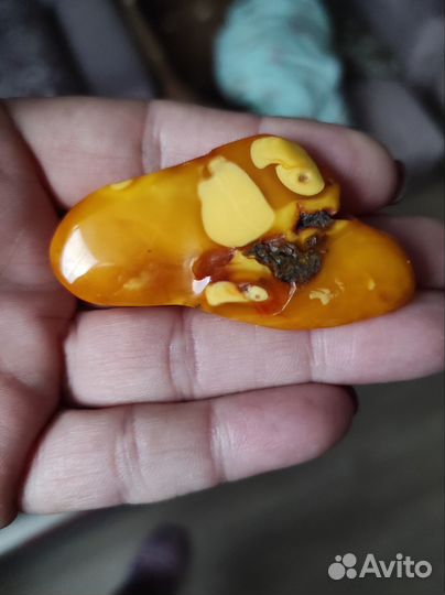 Брошь янтарь, винтаж СССР