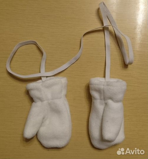 Варежки детские на резинке