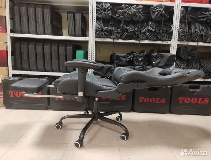 Игровое кресло с механизмом качания Экокожа