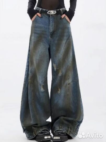 Джинсы широкие Balenciaga Dirty Baggy