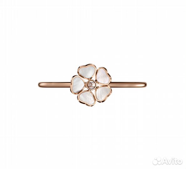 Золотой Браслет chopard Happy Hearts Flowers