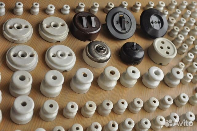 Ретро электрика: изоляторы / розетки / выключатели