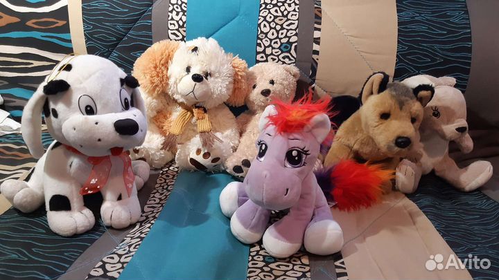 Мягкие игрушки и детские рюкзачки пакетом