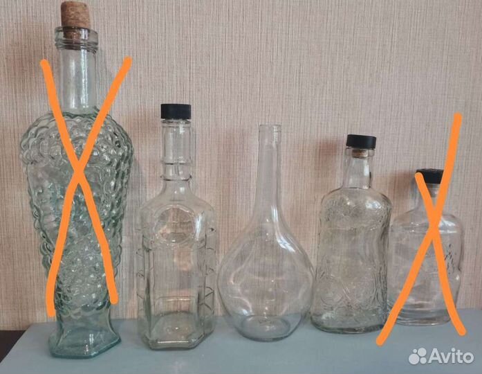 Стеклянные бутылки для декора, творчества