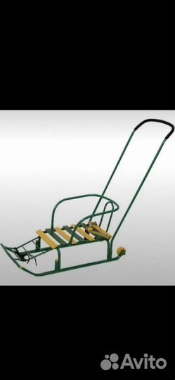 Детские зимние санки на колесах