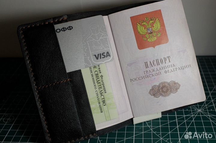 Обложка для паспорта из натуральной кожи