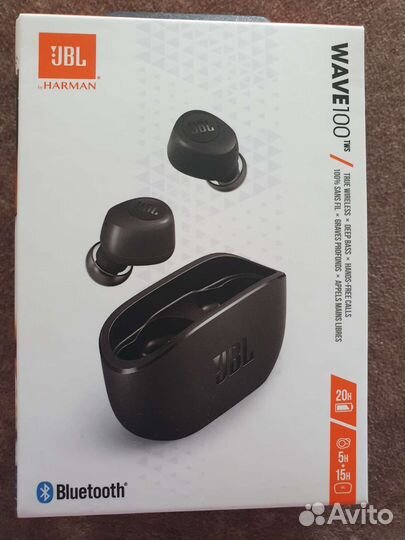 Беспроводные наушники jbl wave 100 black