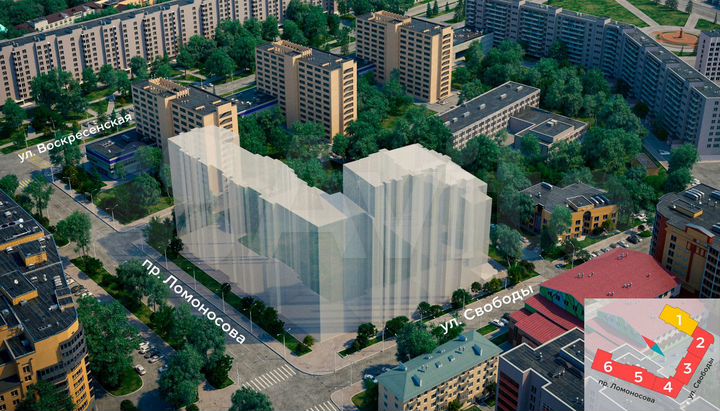 1-к. квартира, 46,6 м², 9/9 эт.