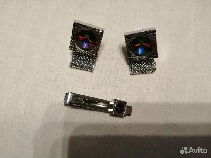 Запонки и брошь на галстук импортные