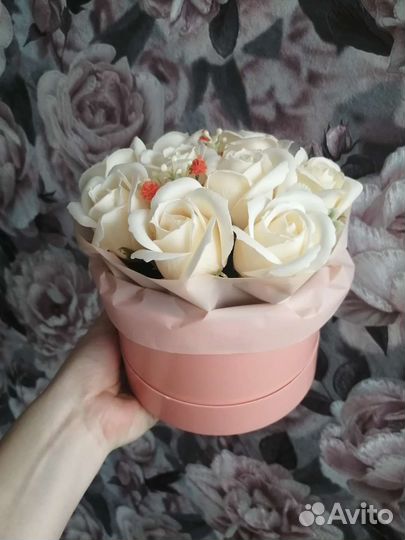 Букет из мыльных роз