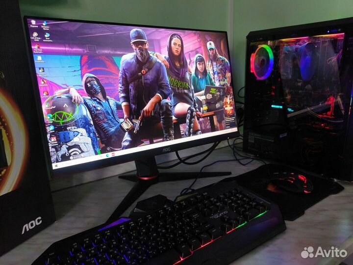 Игровой 8ядер,16озу,ssd,hdd,rx570, моник165hz