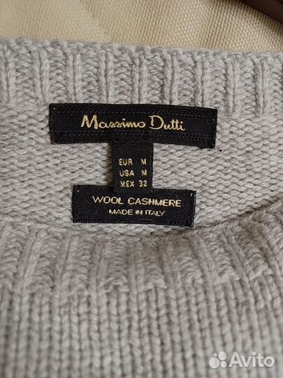 Massimo Dutti свитер р. М шерсть, кашемир серый