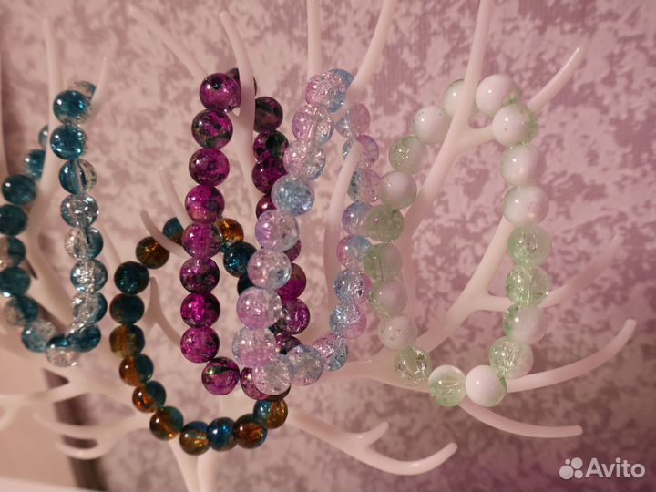 Браслет сахарный кварц стекло диаметр 16 см