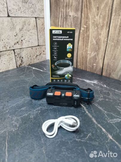 Фонарь налобный аккумуляторный огонь HT-151