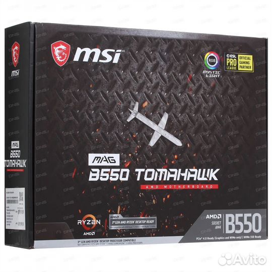 Комплект Ryzen 5800x3d b550 tomohawk 32 Ballistix