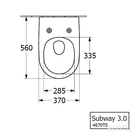 Чаша унитаза подвесного Villeroy&Boch Subway 3.0 а