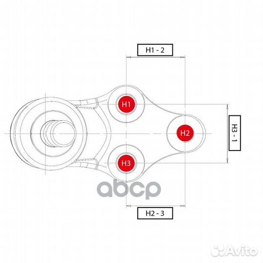 Шаровая опора нижняя FR toyota camry/aurion/LEX