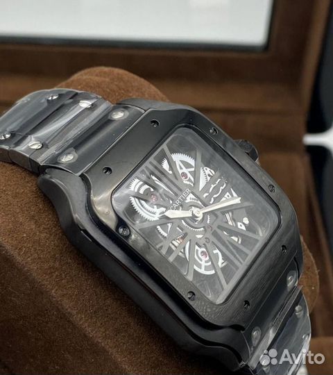 Красивые мужские кварцевые часы Cartier