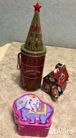 Подарочные коробки к новому году (металл)