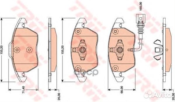 Колодки тормозные дисковые(аналог TRW GDB1807)