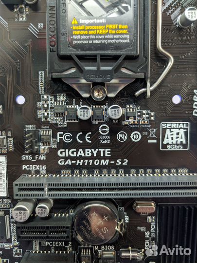 Материнская плата Gigabyte/LGA1151/GA-H110M-S2/DDR