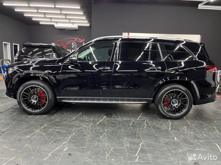 Силовые пороги Mercedes GLS x167 подножки глс 167