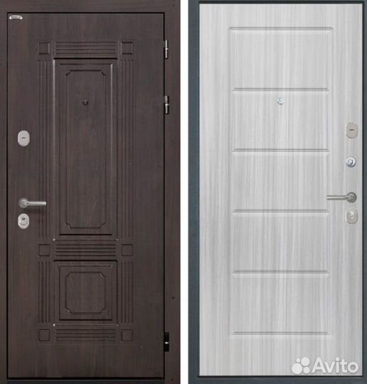 Металлические двери с зеркалом